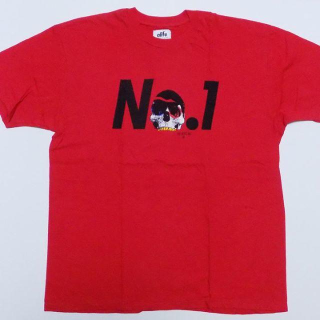 ALIFE(エーライフ)の《ALIFE》エーライフ No.1スカルTシャツ レッド M 送料無料 (92) メンズのトップス(Tシャツ/カットソー(半袖/袖なし))の商品写真