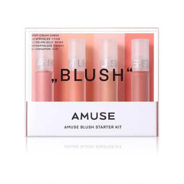 ETUDE HOUSE(エチュードハウス)の【新品】AMUSE（アミューズ） ブラッシュスターターキット 4本セット コスメ/美容のベースメイク/化粧品(チーク)の商品写真