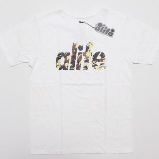 エーライフ(ALIFE)の《ALIFE》エーライフ ロゴプリントTシャツ ホワイト×迷彩 M (94)(Tシャツ/カットソー(半袖/袖なし))