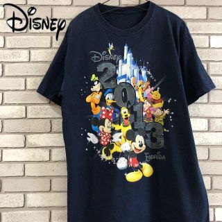 ディズニー(Disney)のレア 海外古着 限定 ディズニー キャラクター ビッグプリント 半袖Tシャツ(Tシャツ/カットソー(半袖/袖なし))