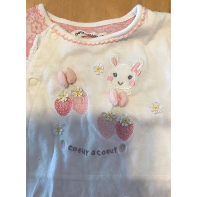 coeur a coeur(クーラクール)の美品♡クーラクール♡ロンパース70 2枚 キッズ/ベビー/マタニティのベビー服(~85cm)(ロンパース)の商品写真