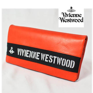 ヴィヴィアンウエストウッド(Vivienne Westwood)の《ヴィヴィアンウエストウッド》箱付新品 牛革 ロゴベルト フラップ 長財布 (財布)