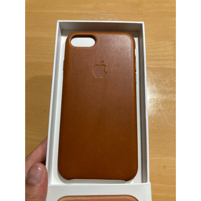 iPhone8 純正レザーケース サドルブラウン - カバー