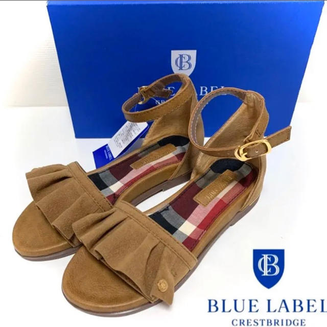 BLUE LABEL ブルーレーベル ハウスチェック フリルサンダル