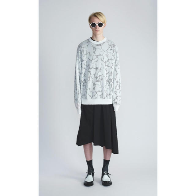 LAD MUSICIAN(ラッドミュージシャン)のLAD MUSICIAN BOTANICAL LACE KNIT BLACK メンズのトップス(ニット/セーター)の商品写真