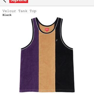 シュプリーム(Supreme)の supreme Velour Tank Top  XL(タンクトップ)