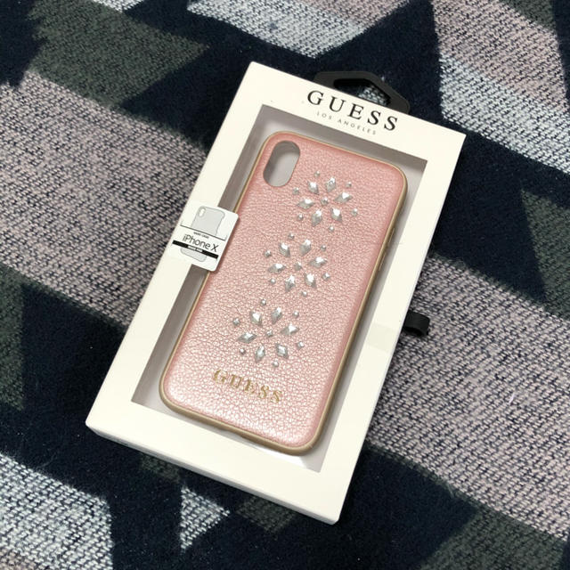 GUESS(ゲス)のiPhoneX ケース カバー GUESS ピンク スマホ/家電/カメラのスマホアクセサリー(iPhoneケース)の商品写真