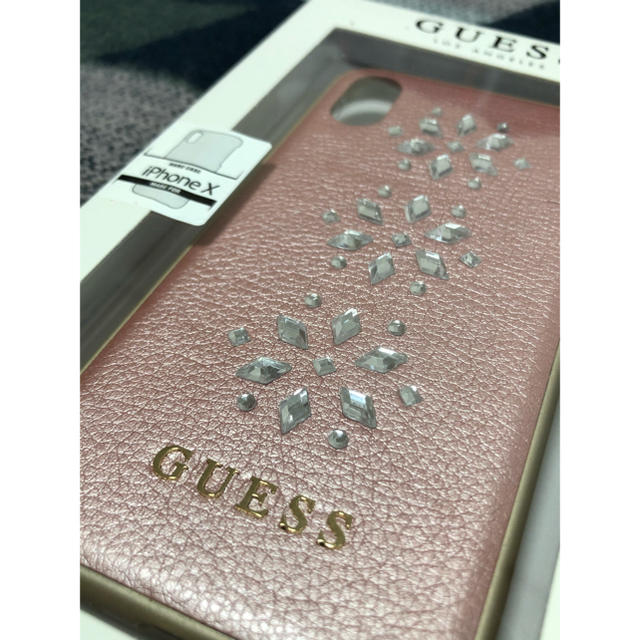 GUESS(ゲス)のiPhoneX ケース カバー GUESS ピンク スマホ/家電/カメラのスマホアクセサリー(iPhoneケース)の商品写真