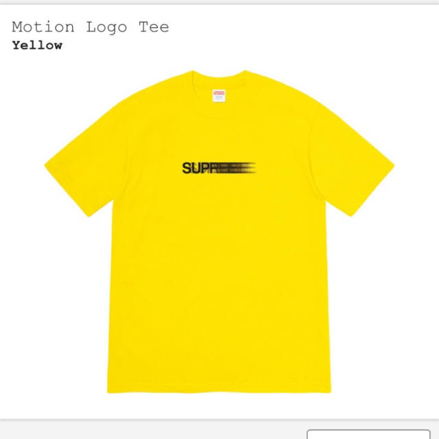 supreme motion logo tee yellow size L