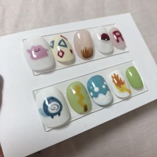 ポケモンネイル　メタモン　 ハンドメイドのアクセサリー(ネイルチップ)の商品写真