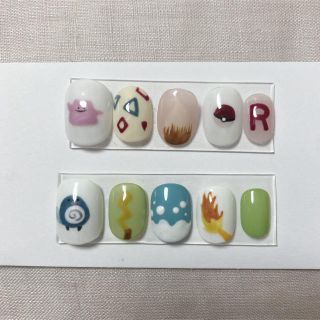 ポケモンネイル　メタモン　 ハンドメイドのアクセサリー(ネイルチップ)の商品写真