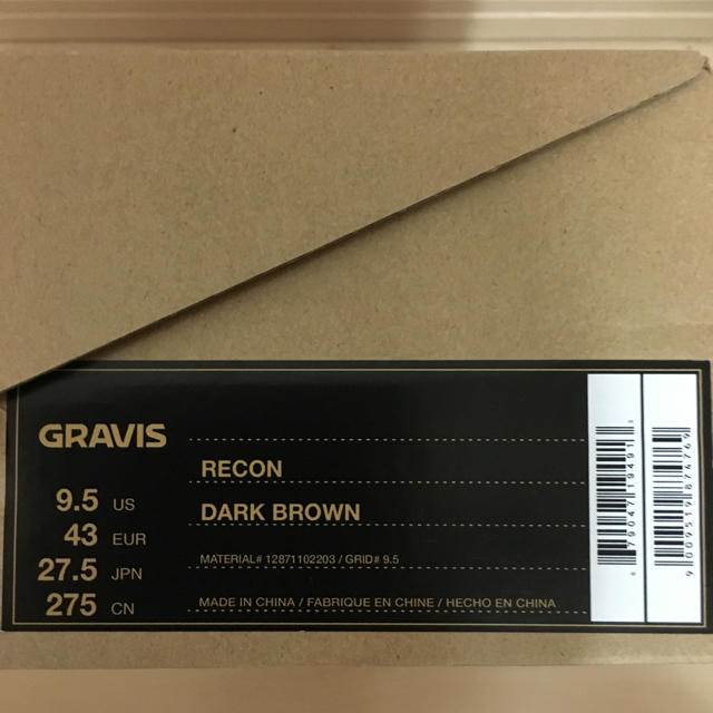 gravis(グラビス)のGRAVIS グラビス スニーカー シューズ 新品 未使用 27.5cm 43 メンズの靴/シューズ(スニーカー)の商品写真