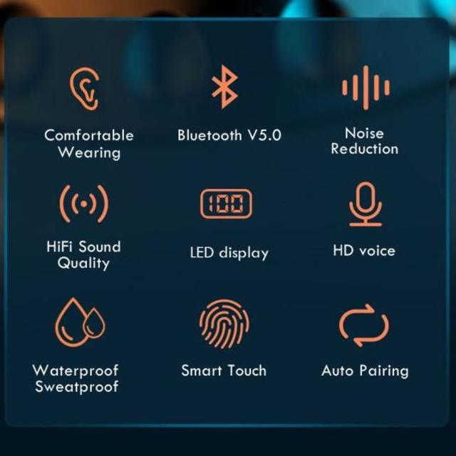 BluetoothイヤホンiOSアンドロイド対応(ホワイト) スマホ/家電/カメラのオーディオ機器(ヘッドフォン/イヤフォン)の商品写真