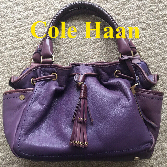 Cole Haan(コールハーン)の★9/19限定値下げ★ コールハーン　レザーバッグ パープル 差し色 レディースのバッグ(ハンドバッグ)の商品写真