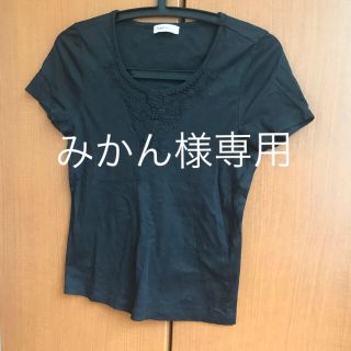 ニューヨーカー(NEWYORKER)のNEWYORKER ブラック 黒 Tシャツ カットソー トップス(Tシャツ(半袖/袖なし))