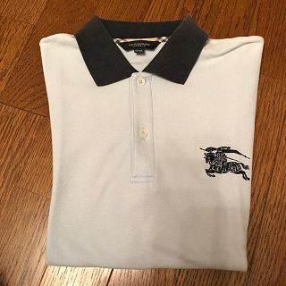 バーバリー(BURBERRY)のバーバリー  ポロシャツ  160a  薄いブルー(Tシャツ/カットソー)