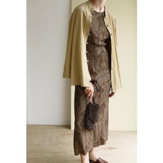 美品タグ付TodayfulトゥデイフルサーマルマキシワンピースEcru36 美品タグ付TodayfulトゥデイフルサーマルマキシワンピースEcru36