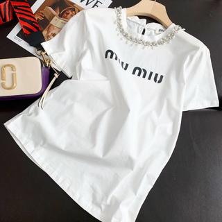 miumiu - 試着のみ ミュウミュウ SサイズTシャツの通販｜ラクマ