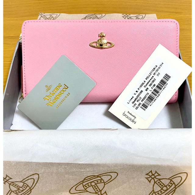 Vivienne Westwood(ヴィヴィアンウエストウッド)の【新品未使用】Vivienne Westwood  長財布 レザー 淡ピンク レディースのファッション小物(財布)の商品写真