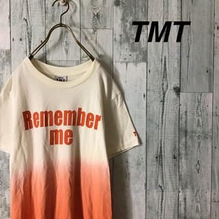 ティーエムティー(TMT)のTMT グラデーション オレンジシャーベットカラー 両面プリントTシャツ(Tシャツ/カットソー(半袖/袖なし))