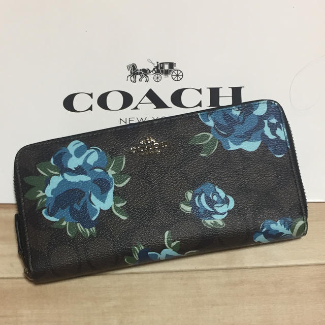 COACH(コーチ)の専用  新品 [COACH コーチ] 長財布 青い花 花柄 レディースのファッション小物(財布)の商品写真