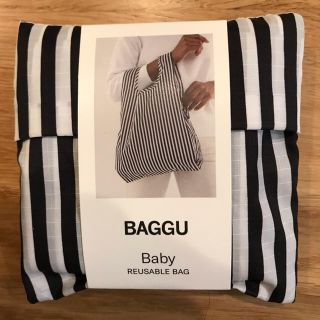 BAGGU 新品 Baby  Black and White Stiripe(エコバッグ)