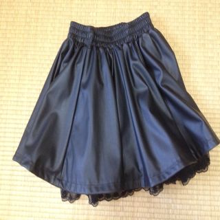 レザースカート(ひざ丈スカート)