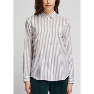 ユニクロ(UNIQLO)のレイヨンストライプシャツ(シャツ/ブラウス(長袖/七分))