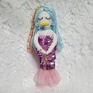 【ハンドメイド】アマビエ様　ドールチャーム　ピンク(バッグチャーム)