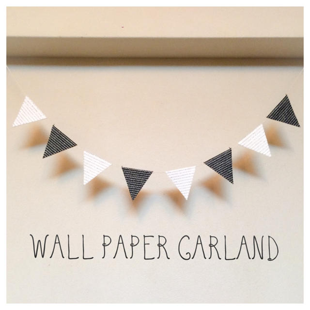 WALL PAPER GARLAND ハンドメイドのインテリア/家具(インテリア雑貨)の商品写真