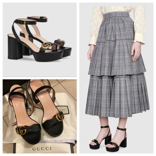 グッチ(Gucci)の新品　gucci  プラットフォーム　サンダル　ヒール　パンプス　スニーカー(サンダル)