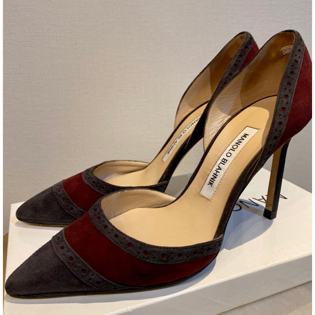 ☆美品☆マノロブラニク☆ManoloBlahnik パンプス/バイカラー36.5 www