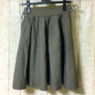 マジェスティックレゴン(MAJESTIC LEGON)の脇編み上げスカート(ひざ丈スカート)
