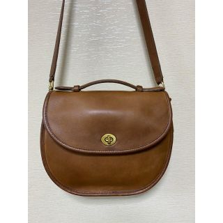 コーチ(COACH)の美品！オールドコーチ ショルダーバッグ 2way coach ブラウン　ブラック(ショルダーバッグ)