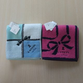 ランバン(LANVIN)のぶたみ様専用ランバン　タオルハンカチ　4枚　新品　(A)(ハンカチ)