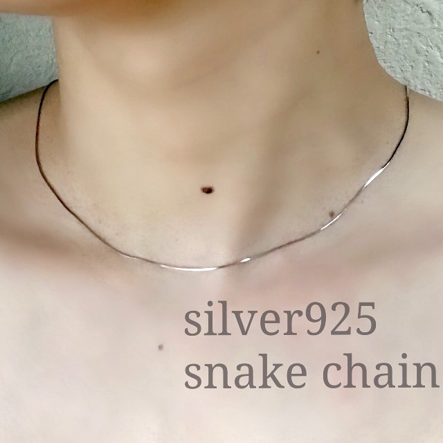 TODAYFUL(トゥデイフル)のsilver925 シルバー スネーク チェーン ネックレス チョーカー 刻印有 レディースのアクセサリー(ネックレス)の商品写真