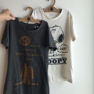 スヌーピー(SNOOPY)のTシャツ2枚セット girl 140㎝(ユニクロUT)(Tシャツ/カットソー)