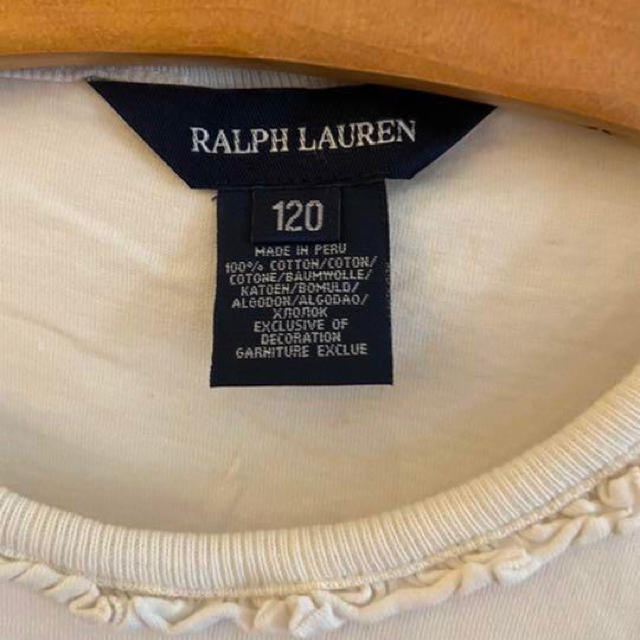 Ralph Lauren(ラルフローレン)のRALPH LAUREN ラルフローレン 半袖Tシャツ ホワイトサイズ120 キッズ/ベビー/マタニティのキッズ服女の子用(90cm~)(Tシャツ/カットソー)の商品写真