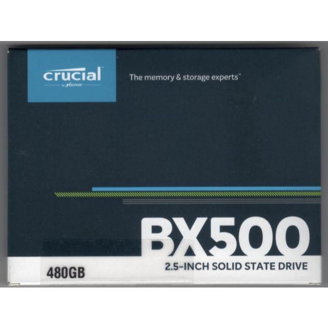 未開封 Crucial SSD 480GB CT480BX500SSD1PCパーツ