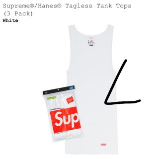 シュプリーム(Supreme)のsupreme Hanes tagless tops(Tシャツ/カットソー(半袖/袖なし))