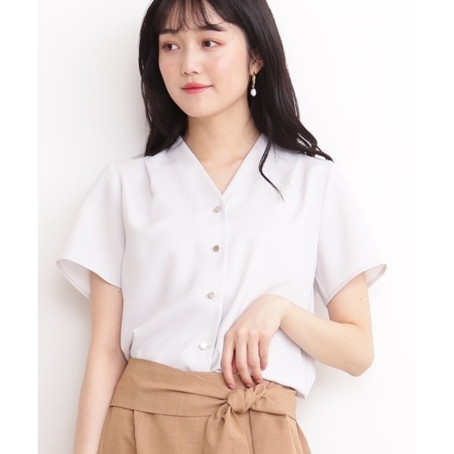 N.Natural beauty basic(エヌナチュラルビューティーベーシック)のN.Natural Beauty Basic ガルーダドビークロスシャツ レディースのトップス(シャツ/ブラウス(半袖/袖なし))の商品写真