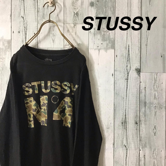 STUSSY ビッグ迷彩プリント ロンT 迷彩 長袖 ロングTシャツ - Tシャツ