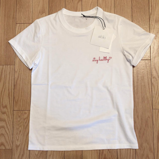 Drawer(ドゥロワー)のakiki stay healthy heart tee red Tシャツ 完売 メンズのトップス(Tシャツ/カットソー(半袖/袖なし))の商品写真