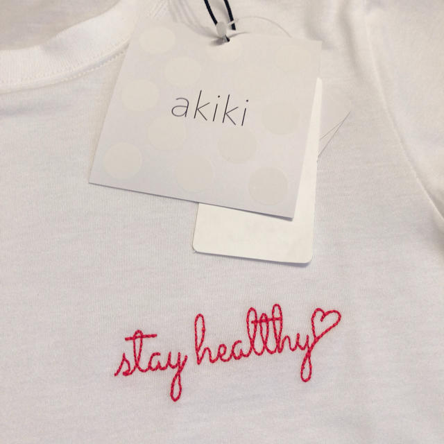 Drawer(ドゥロワー)のakiki stay healthy heart tee red Tシャツ 完売 メンズのトップス(Tシャツ/カットソー(半袖/袖なし))の商品写真