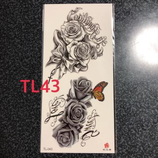 即購入OK★タトゥーシール☆TL43☆薔薇★蝶々(その他)