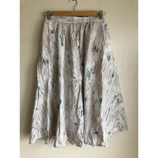 bulle de savon(ビュルデサボン)の山のかたちプリントギャザースカート フレア 日本製 レディースのスカート(ロングスカート)の商品写真