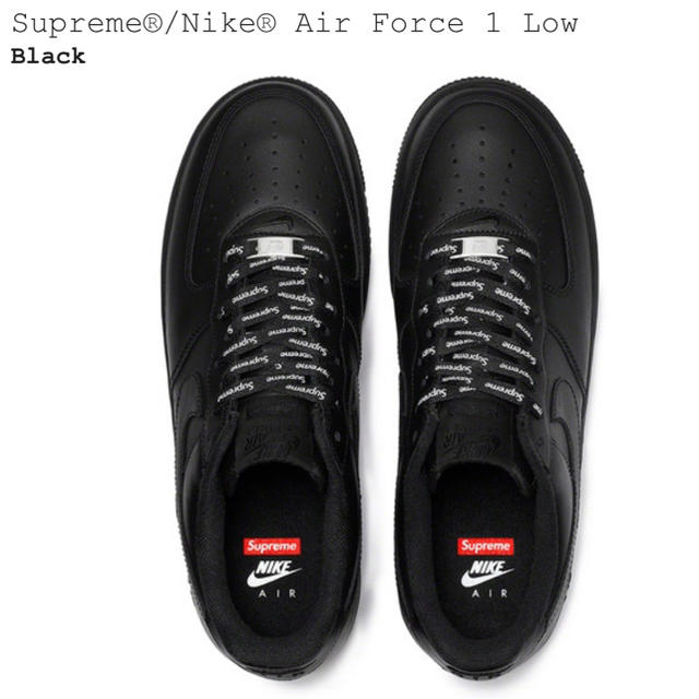 Supreme(シュプリーム)のSupreme / Nike Air Force 1 Low US9 Black メンズの靴/シューズ(スニーカー)の商品写真