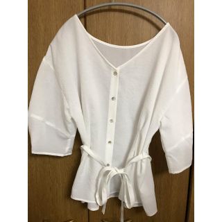 アパートバイローリーズ(apart by lowrys)のeraphaaaaa様専用★美品★アパートバイローリーズ★2way ブラウス　白(シャツ/ブラウス(長袖/七分))