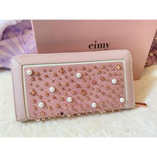 エイミーイストワール(eimy istoire)の5万円⭐️美品💖エイミーイストワールRAMPONIスタッズ牛革レザーウォレット(財布)