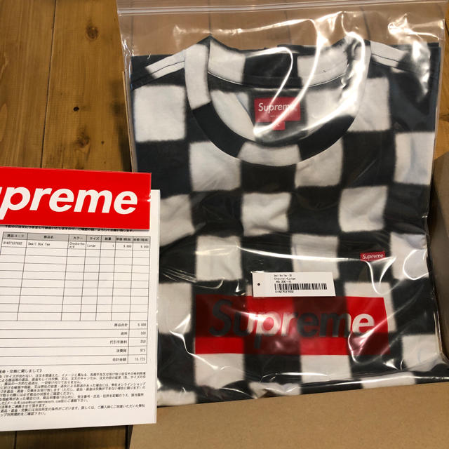 Lサイズ Supreme small box tee Chekerboard